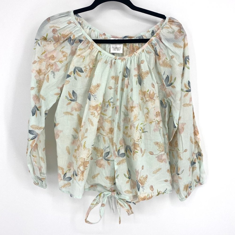 Plum Pretty Sugar | Floral Tie Front Blouse XS